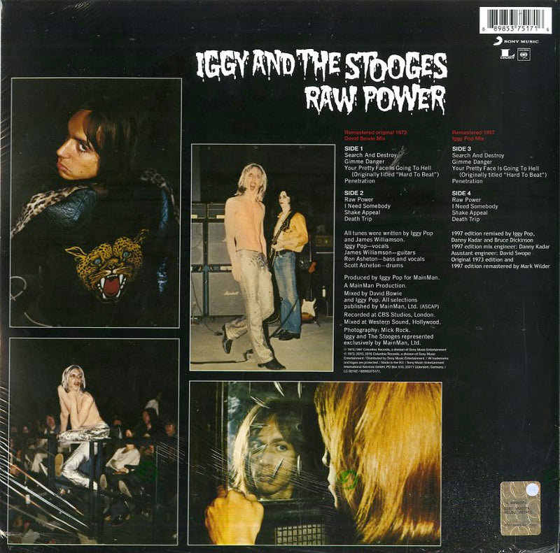 Pop Iggy & Stooges - Raw Power (Spec.Edt.) Lp 0889853751716