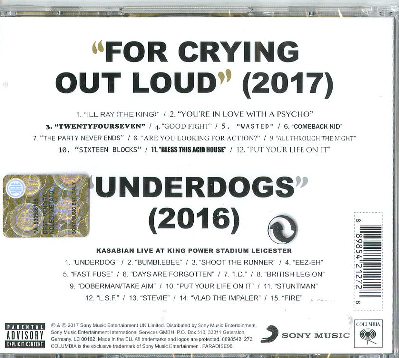 Kasabian - For Crying Out Loud (Deluxe Edt.) Cd 0889854212728