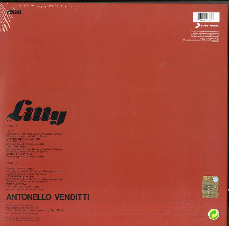 Venditti Antonello - Lilly Lp 0889854278717