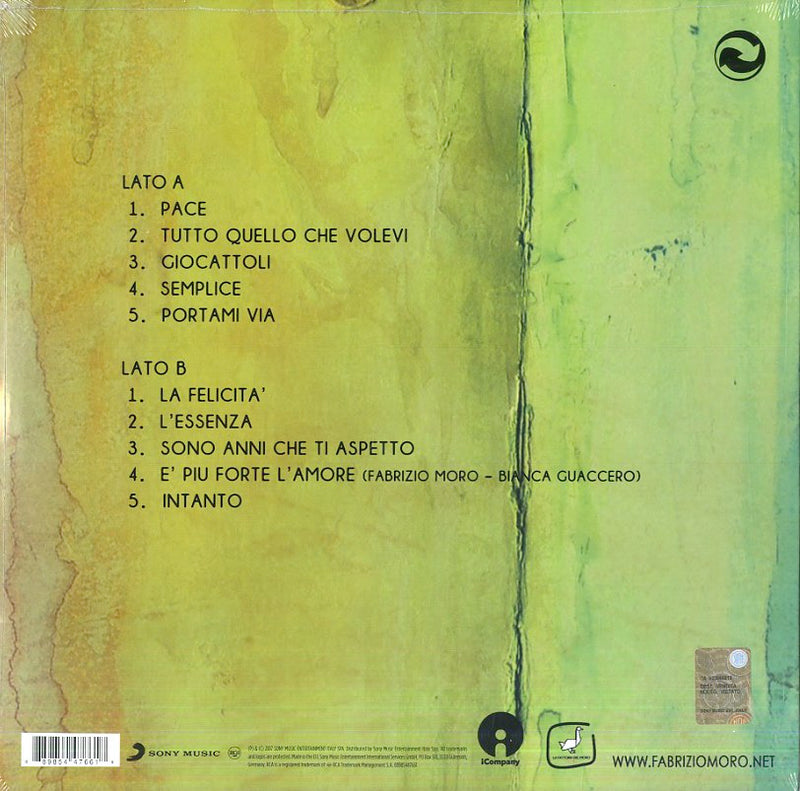 Moro Fabrizio - Pace Lp 0889854476618