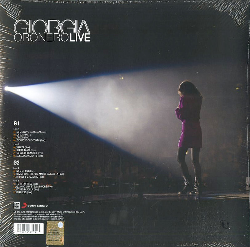 Giorgia - Oronero Live (Live + Inediti) Lp 0889854875411