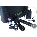Portable 12”/30 cm Stand-alone PA System with USB, VOX, REC, Bluetooth and 2 x VHF Wireless Mics