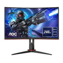 AOC C27G2ZE/BK 27" LED FULL HD CURVO 0.5MS 240 Hz FREESYNC PREMIUM HDMI DISPLAYPORT NERO ROSSO