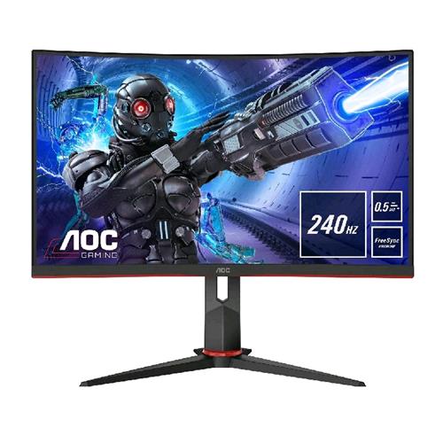 AOC C27G2ZE/BK 27" LED FULL HD CURVO 0.5MS 240 Hz FREESYNC PREMIUM HDMI DISPLAYPORT NERO ROSSO