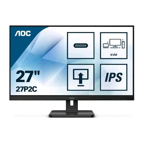 AOC 27P2C 27" LED IPS FULL HD 1920 x 1080P 4 MS 75 HZ HDMI DISPLAYPORT USB-C USB 3.2 ALTOPARLANTI INCORPORATI NERO