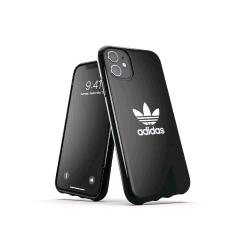 ADIDAS SNAP APPLE iPHONE 11 CUSTODIA IN TPU CON LOGO A TRIFOGLIO NERO BIANCO