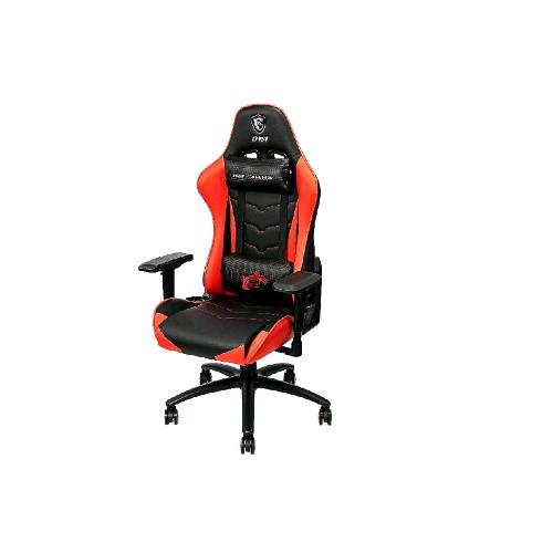 MSI MAG CH120 SEDIA GAMING ERGONOMICA IMBOTTITURA FOAM STRUTTURA IN ACCIAIO BRACCIOLI 4D RECLINABILE FINO A 180° ECOPELLE RUOTE 60MM FINO A 150 KG NERO ROSSO