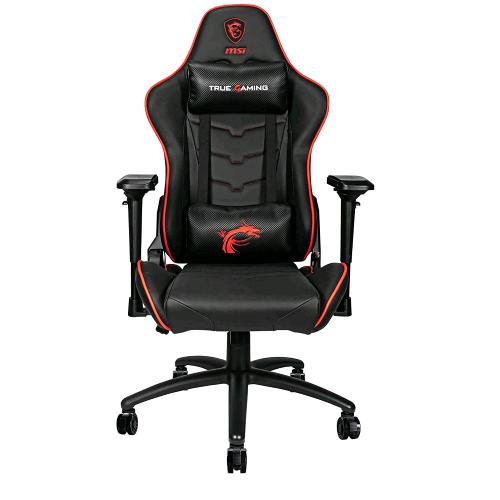 MSI CHAIR MAG CH120X POLTRONA GAMING IN ECOPELLE CUSCINO CERVICALE E LOMBARE COMPLETAMENTE REGOLABILE RECLINABILE 180 GRADI COLORE NERO