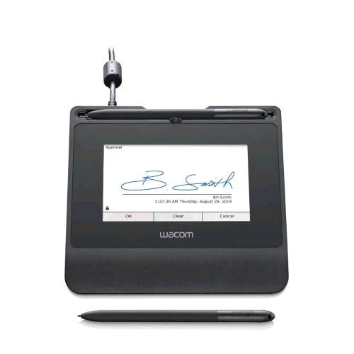 WACOM SIGNATURE SET CON PAD LCD RIFLESSIVO A COLORI DA 5" E SIGN PRO PDF PER WINDOWS ACQUISIZIONE IN TEMPO REALE DI FIRME ELETTRONICHE GRAFOMETRICHE CON PENNA SENZA FILO NERO