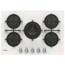 CANDY CVG74WPW PIANO COTTURA A GAS 5 FUOCHI PIANO IN VETRO TEMPERATO BIANCO