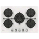 CANDY CVG74WPW PIANO COTTURA A GAS 5 FUOCHI PIANO IN VETRO TEMPERATO BIANCO