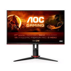 AOC 27G2SAE/BK 27" W-LED FULL HD GAMING 4MS 165 Hz 16:9 3000:1 FREE SYNC PREMIUM HDMI DISPLAYPORT ALTOPARLANTI INTEGRATI NERO ROSSO