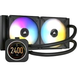 CORSAIR iCUE H100i ELITE LCD DISPLAY CPU LIQUID COOLER INTEL 1700/1200/2066 AMD AM4/STRX4