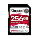 KINGSTON CANVAS REACT PLUS MEMORY CARD SDXC 256GB UHS-II CLASSE 10 V90