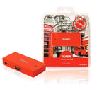 URBAN FACTORY HUB 4 PORTE USB ROSSO