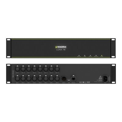 Art-Net Node / USB 2.0 DMX512 Interface, 16x DMX-OUT, 1x DMX-IN, 19''