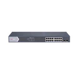 HIKVISION DS-3E1518P-SI SWITCH DI RETE GESTITO L2 GIGABIT ETHERNET 10/100/1000 Mbps 16xRJ-45 FULL DUPLEX SUPPORTO POE BLACK