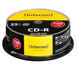 INTENSO CD-R 700 MB 80 MINUTI 52X SPINDLE 25PZ