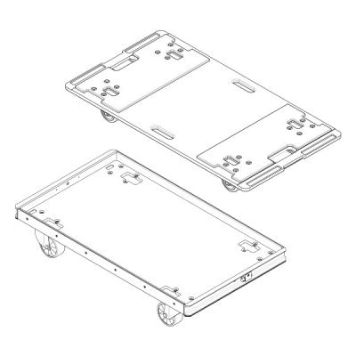 Wheeled trolley/front panel protection for SUB 118