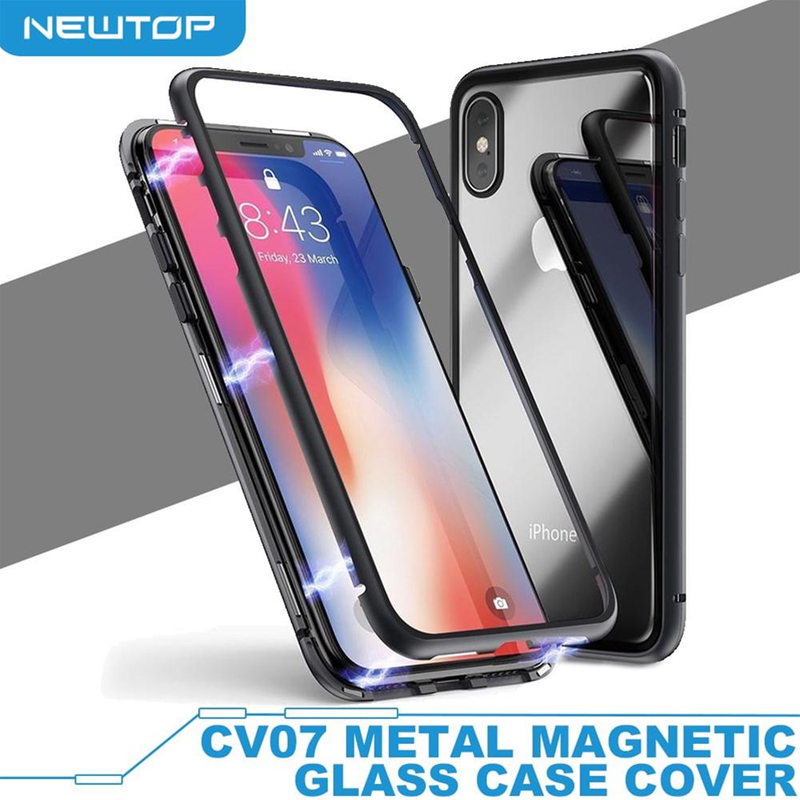 METAL MAGNETIC GLASS CASE COVER