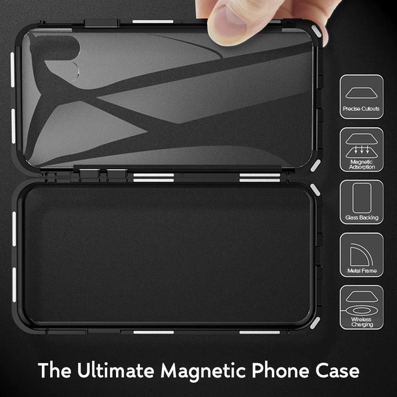 METAL MAGNETIC GLASS CASE COVER