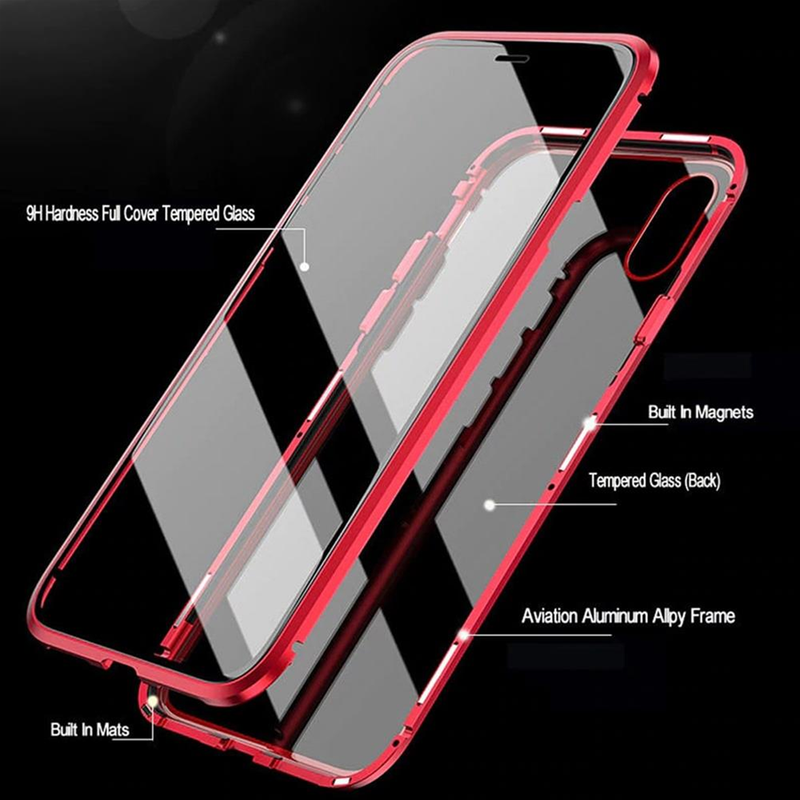 METAL MAGNETIC GLASS CASE COVER