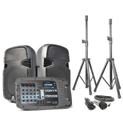 Sound Set Amp/Mix 2x10", MP3,BT,stands