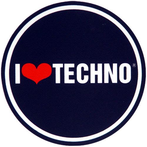 2x Slipmats - I love Techno