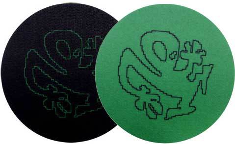 2x Slipmats - Plasticman Silhouette - Green & Black