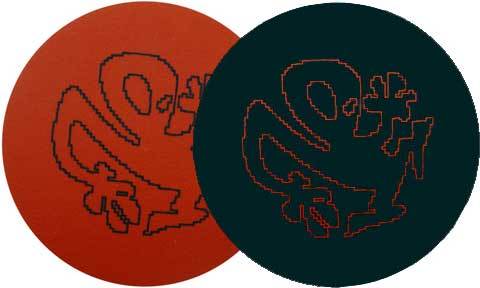 2x Slipmats - Plasticman Silhouette - Red & Black