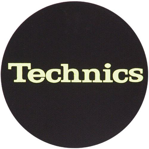 2x Slipmats - Technics Logo Glow Yellow