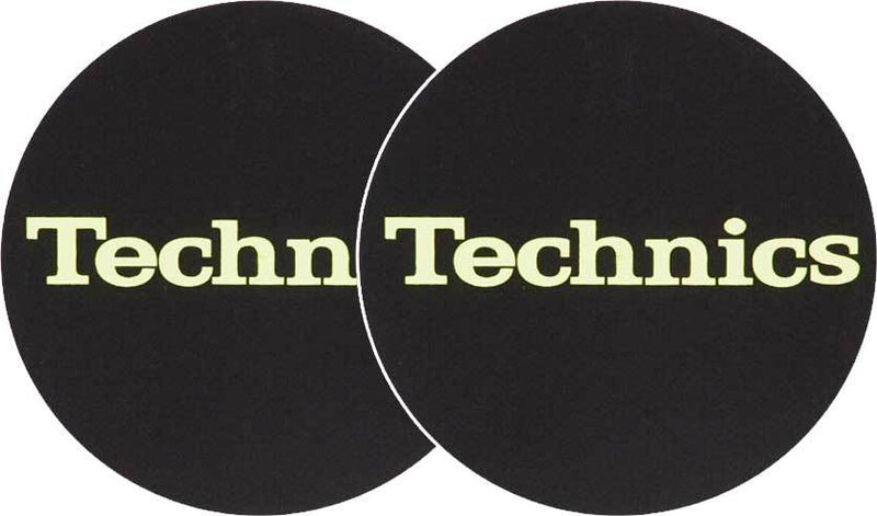 2x Slipmats - Technics Logo Glow Yellow