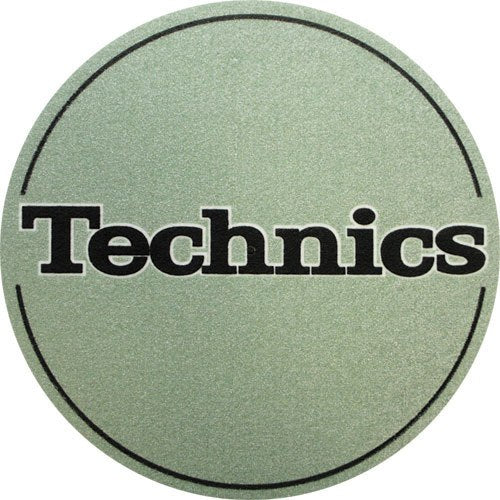 2x Slipmats - Technics Logo - Metallic Green