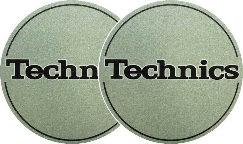 2x Slipmats - Technics Logo - Metallic Green