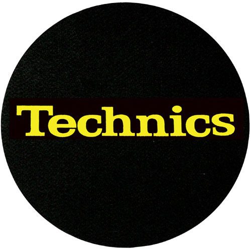 2x Slipmats - Technics Logo - giallo