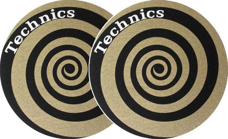 2x Slipmats - Technics Spiral - Gold