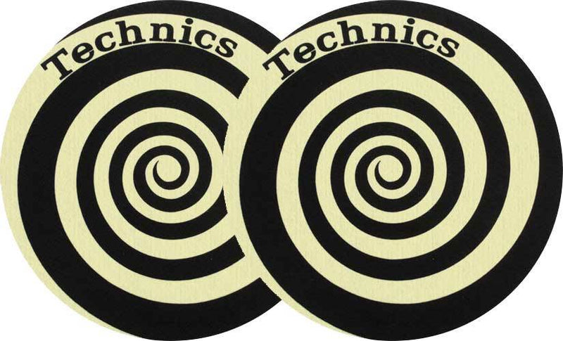 2x Slipmats Technics Spiral Reflex - giallo