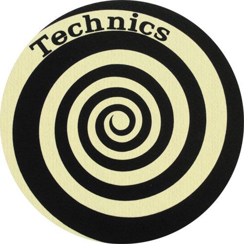 2x Slipmats Technics Spiral Reflex - giallo