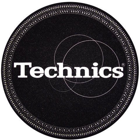 2x Slipmats Technics Strobo - nero-argento