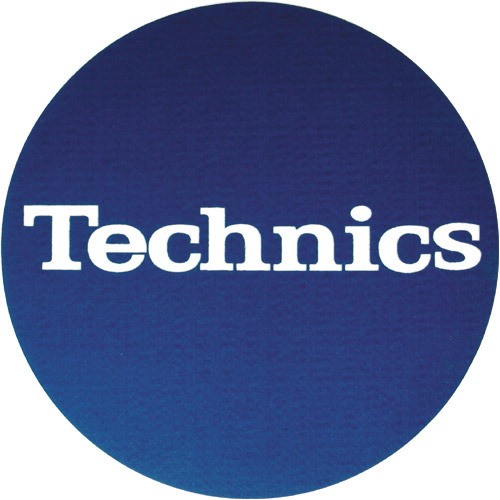 2x Slipmats - Technics blu - Logo bianco