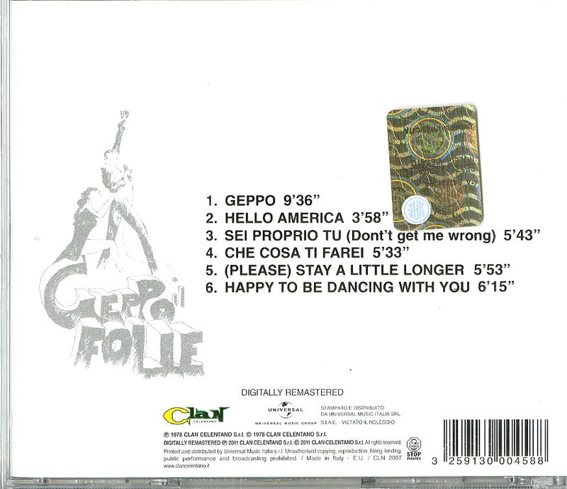 Celentano Adriano - Geppo Il Folle (Remastered) Cd 3259130004588
