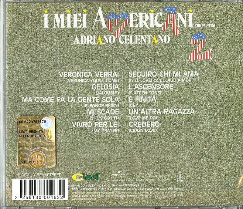 Celentano Adriano - I Miei Americani Tre ... Cd 3259130004632