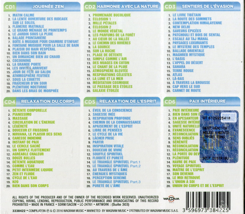 Compilation - Relaxation (Box 6 Cd) Cd 3596973384225