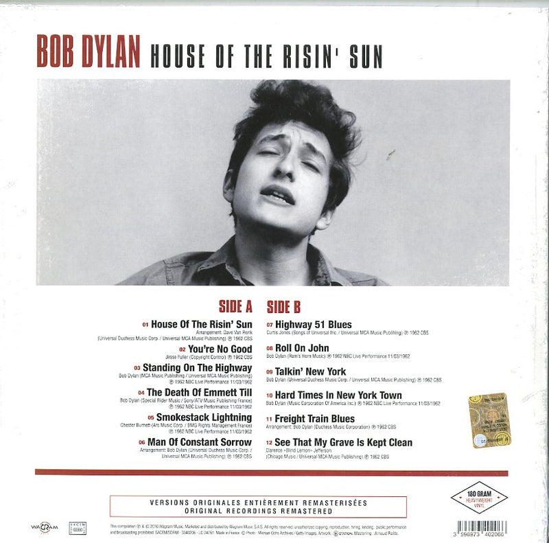 Dylan Bob - House Of The Risin' Sun Lp 3596973402066