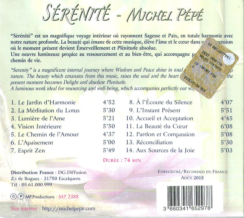 Pepe' Michel - Serenite' Cd 3660341652978