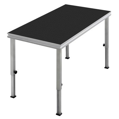 2m x 1m antislip 750Kg/m² platform - black Delivered without feet