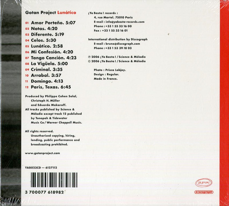 Gotan Project - Lunatico Cd 3700077618982