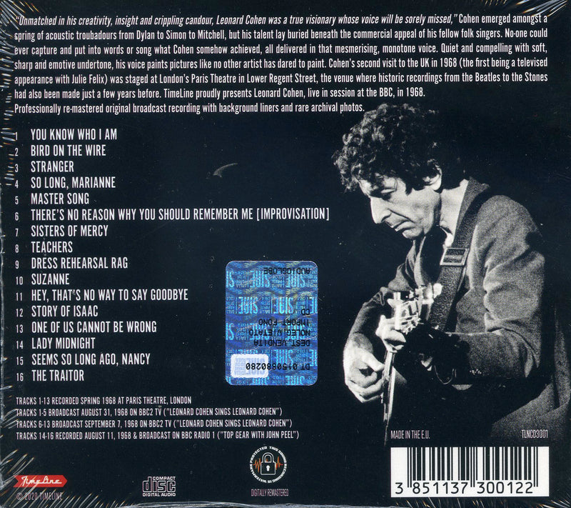 Cohen Leonard - Live In Session '68 Cd 3851137300122