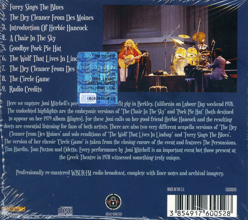 Mitchell Joni With Hancock Herbie - Live At The Bread & Roses Festival 1978 Cd 3854917600528