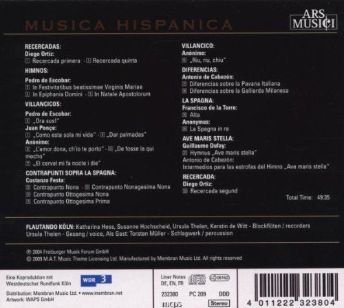 Flautando Koln - Musica Hispanica Cd 4011222323804